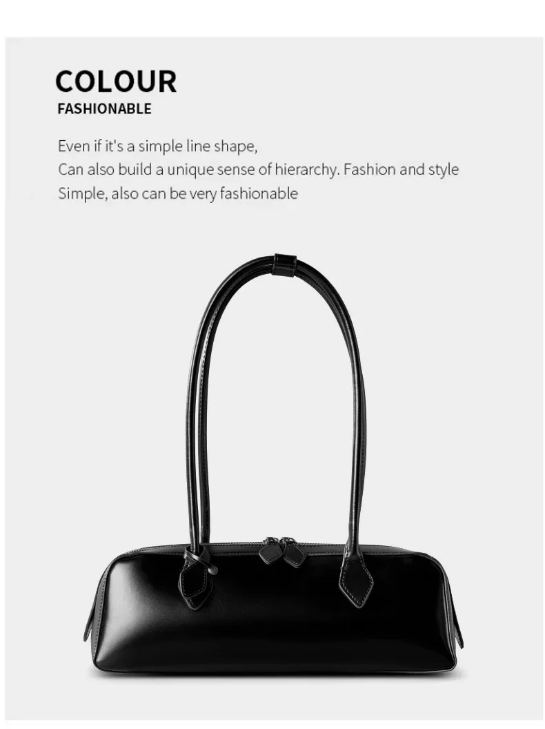 2026 Koreanische Luxus-Tasche Vintage Lange Schultertasche Handtaschen Damen Unterarmtasche Einkaufstasche Echtledertasche Damenhandtasche – Detail 19