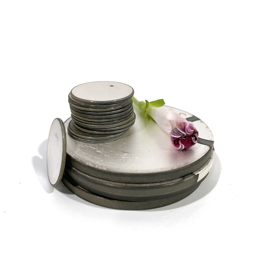 15*0.75 مللي متر عنصر قرص سيراميك كهرضغطية 3000 كيلو هرتز مستشعر بالموجات فوق الصوتية