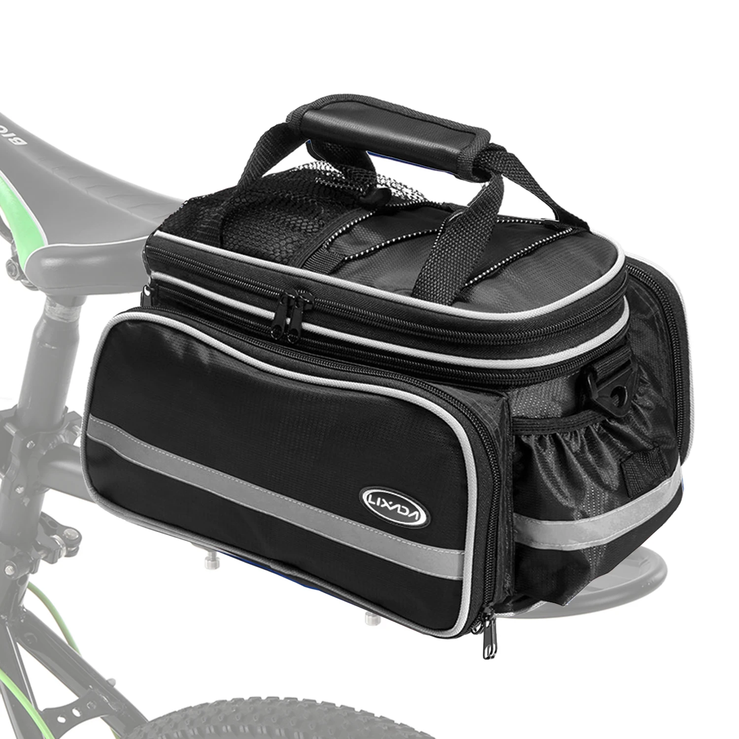 

Lixada YX-1301 Waterproof Bicycle Rear Seat Bag Cycle Bike Trunk Bag Bike Pannier Bag Shoulder Bag with Rain Cover