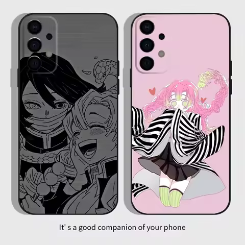 D-Demon S-Slayer Mitsuri Obanai Phone Case For Samsung Galaxy A13,A21s,A22,A31,A32,A52,A53,A71,A80,A91 Soft Black Cover