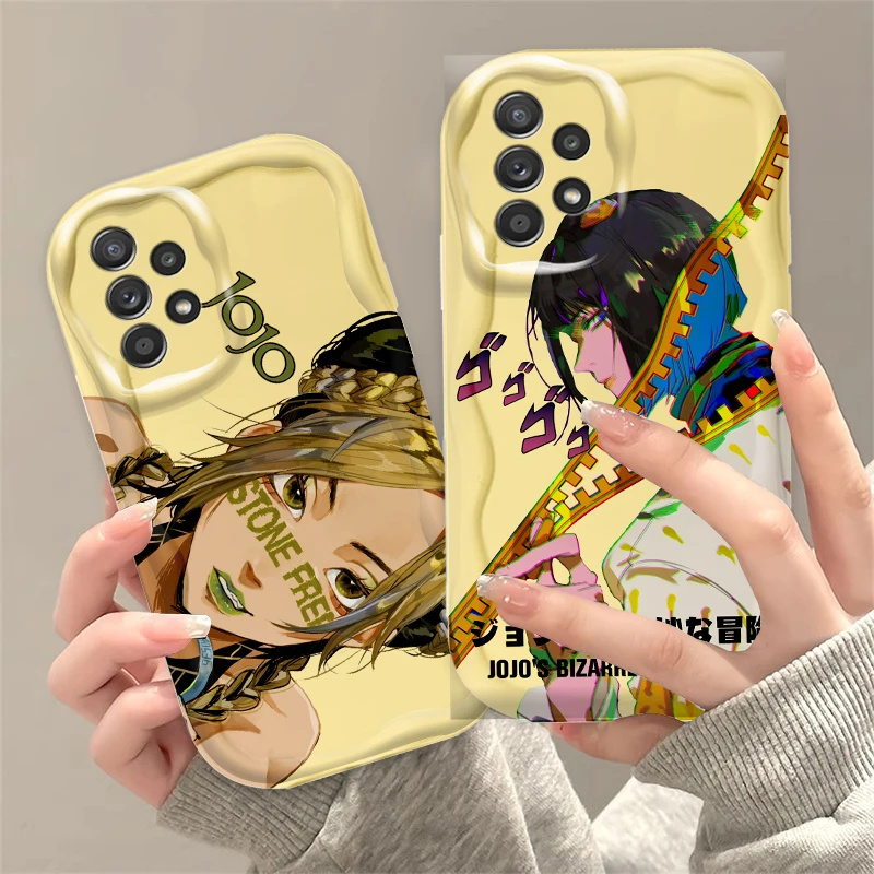 JOJO Animation For Samsung A55 A54 A53 A52 A35 A34 A33 A32 A25 A24 A23 A22 A21S A15 5G Wave Oil Cover Phone Case