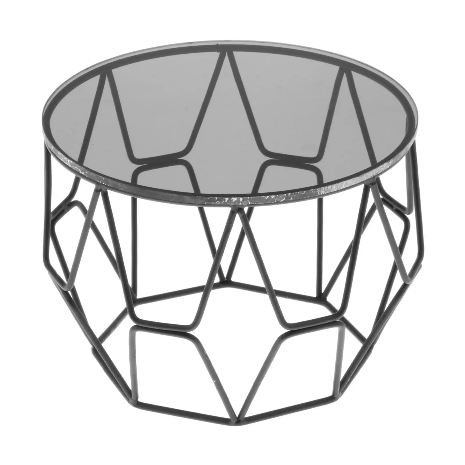 Maison de poupée miniature à l'échelle 1:6, table en verre, meubles, décor de scène de vie, accessoires