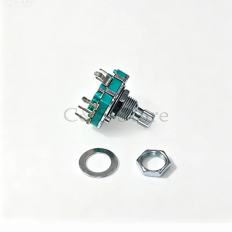 360 도 로터리 인코더 스위치 EC16 인코더, 오디오 코딩, 5 핀 핸들 길이 15mm, 20mm 푸시 스위치, 5 개