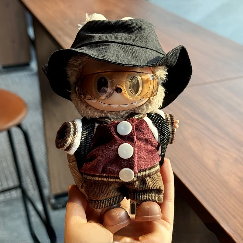 

Doll Clothes For 1st-3rd Gen 15/17cm Labubu High-Energy Front 3.0 Series Sporty Set Baseball Jacket Fisherman Hat Goggles