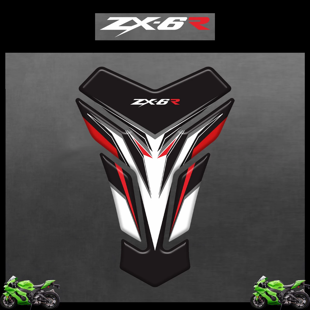 3D Motorcycle Tank Pad Protector Stickers For Kawasaki ZX6R ZX-6R ZX6 R ZX636