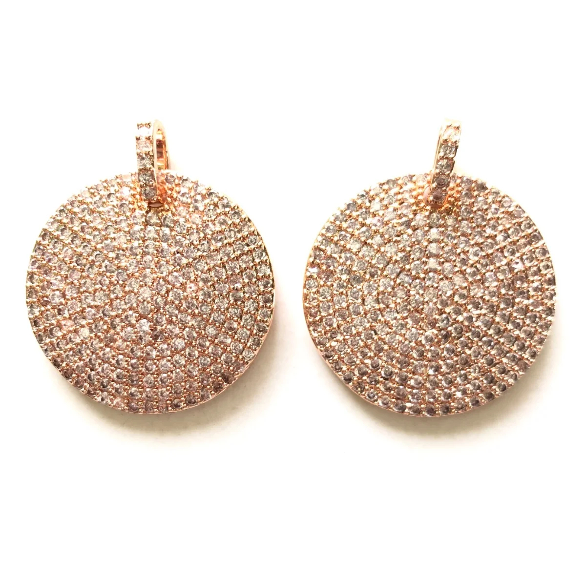 5pcs Fashion Round Charms for Women Bracelet Men Necklace Making Bling Trendy Pendant Handmade Craft Jewelry Accessory Wholesale