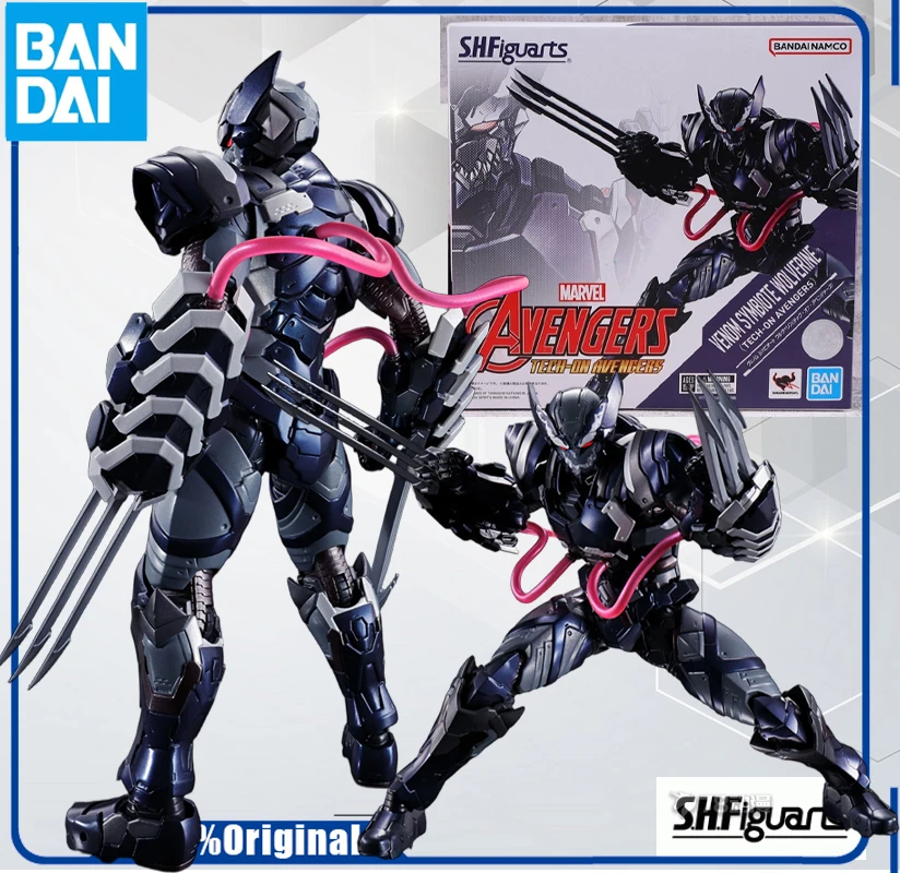 Bandai Genuine Original SHF AMERICAN SERIES VENOM SYMBIOTE WOLVERINE    Action Figure Toys For Boys Girls Kids Christmas Gift Co