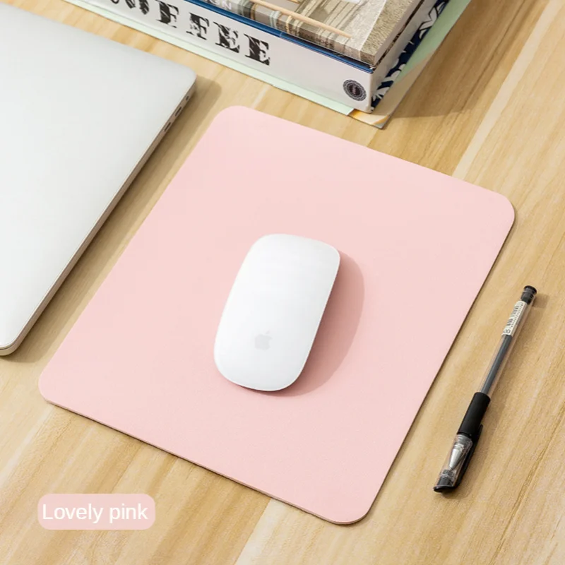 Tapis de souris antidérapant en cuir PU, pour jeu, ordinateur de bureau, étanche, anti-rayures, pour Macbook Air, Samsung, Lenovo