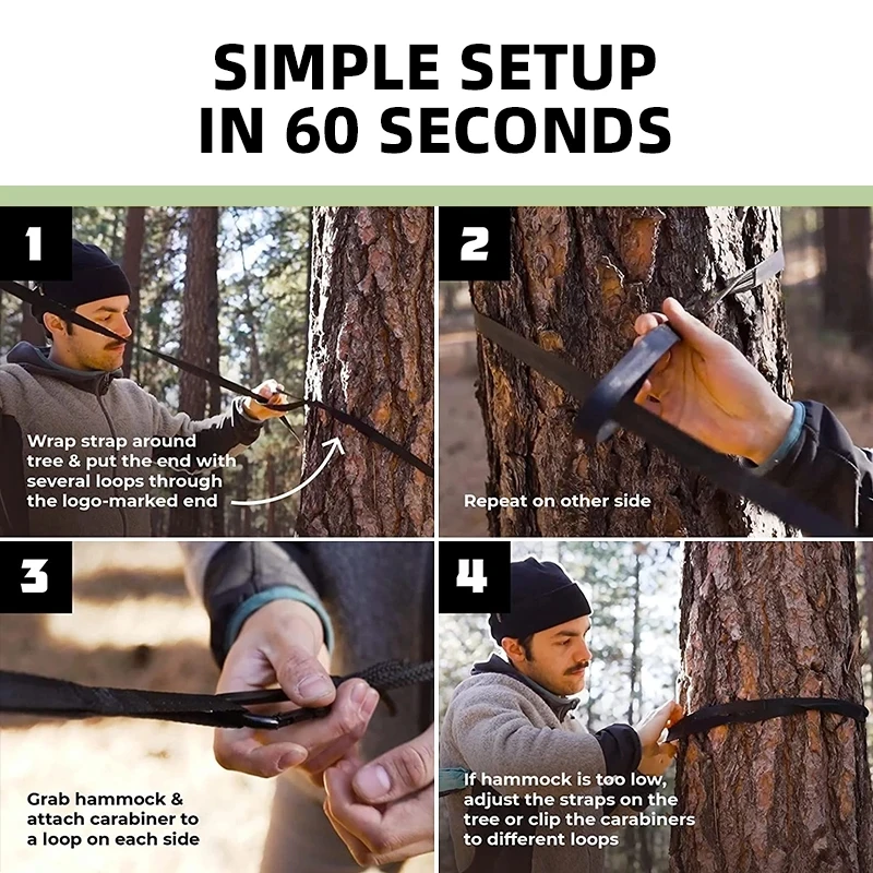 أرجوحة التخييم الخارجية من PACOONE أرجوحة فردية أو مزدوجة ملحقات التخييم في الأماكن المغلقة وساحة الحديقة أرجوحة أرجوحة للسفر