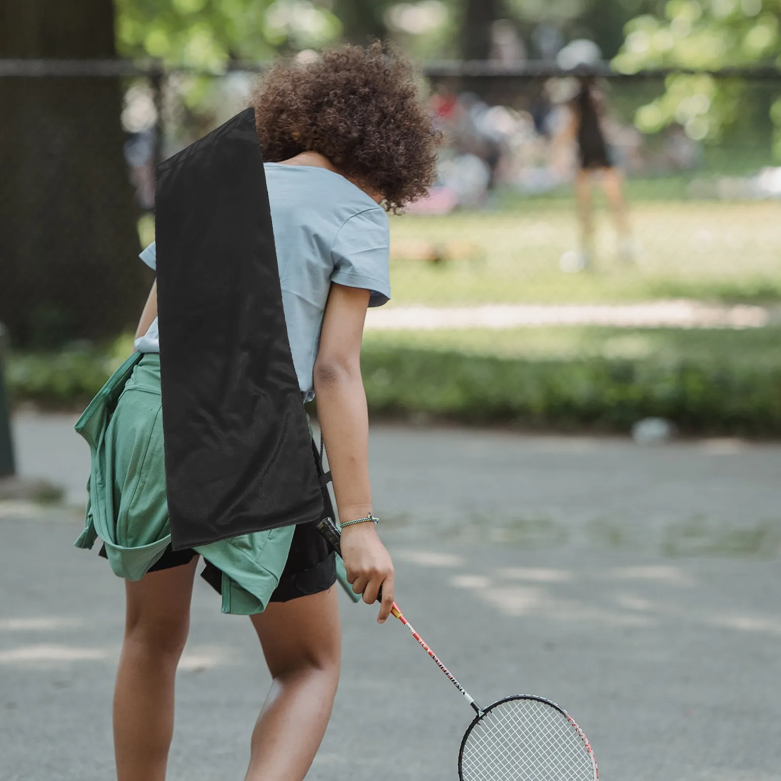 

Stylish Badminton Racket Bag Fine Workmanship Drawstring Closure Comfortable Fit for Rackets Portable Outdoor Sports Pouch