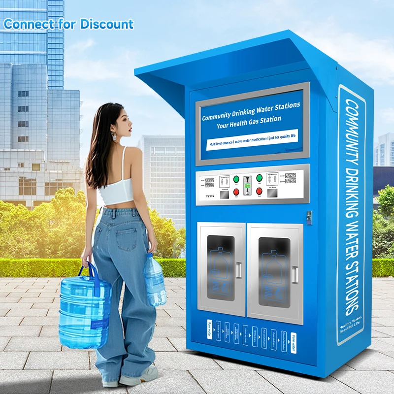

Автомат по продаже чистой воды 24/7, коммерческий, с оплатой картой/монетами/токенами, UVend Light
