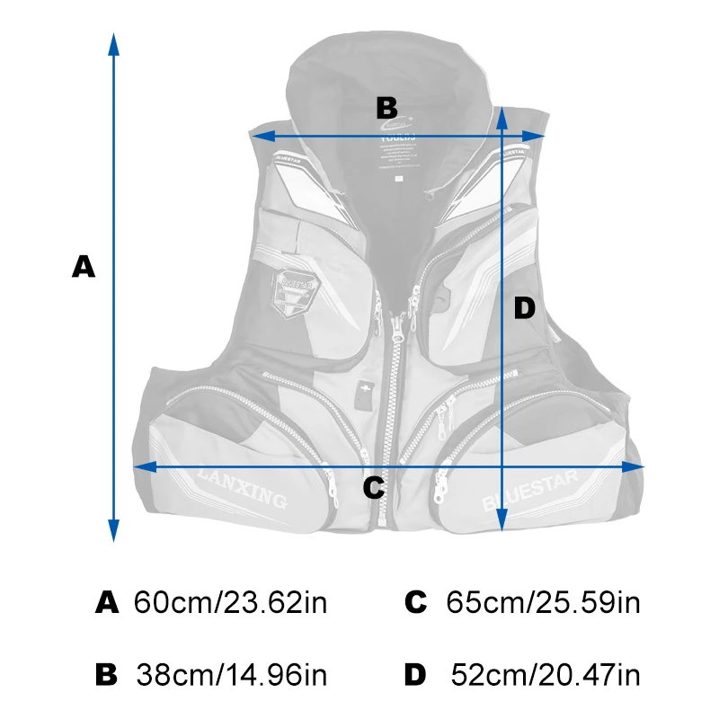 ZYZ Men Rock Fishing Jacket J41Multi-function Buoyancy Vest Buoyancy Greater than 7.5kg Outdoors Sports Boating Fishing Clothes