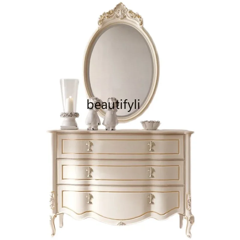 

French Entry Lux Solid Wood Hand Carved Dining Side Hallway Chest of Drawers Style Multiple ChoicesAsmt09
