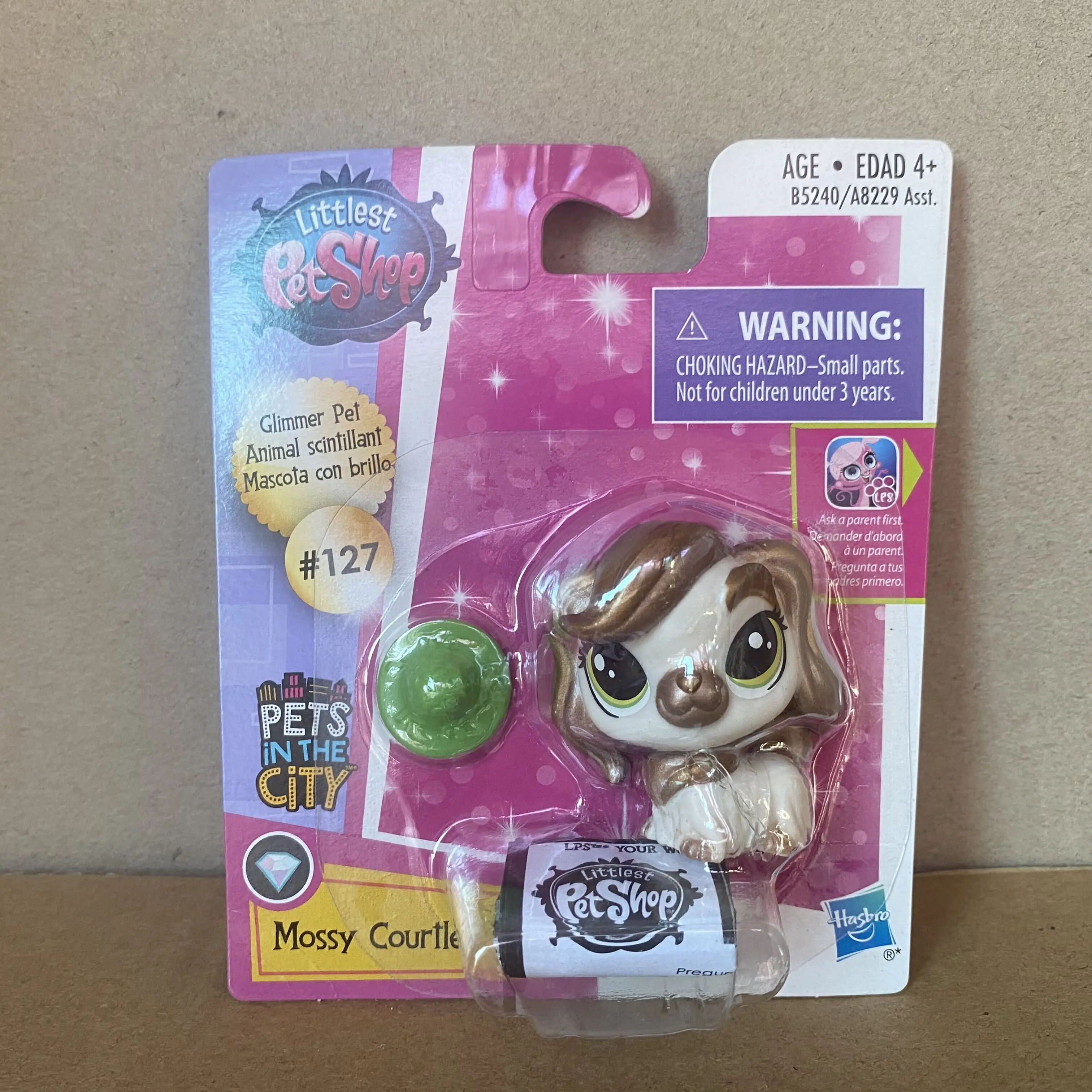 

2 INCH Littlest Pet Shop LPS Mossy Courtley #127 Pets in the City Retired DOG Christmas Gift New packaging for shipment