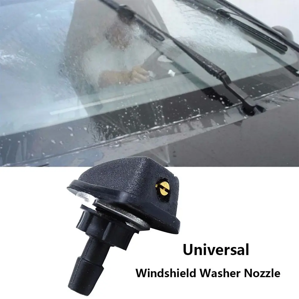 Black Fan Shaped Wiper Water Spray Jets Car Accessories Windshield Washer Nozzle Washer Jet Exterior Accessories