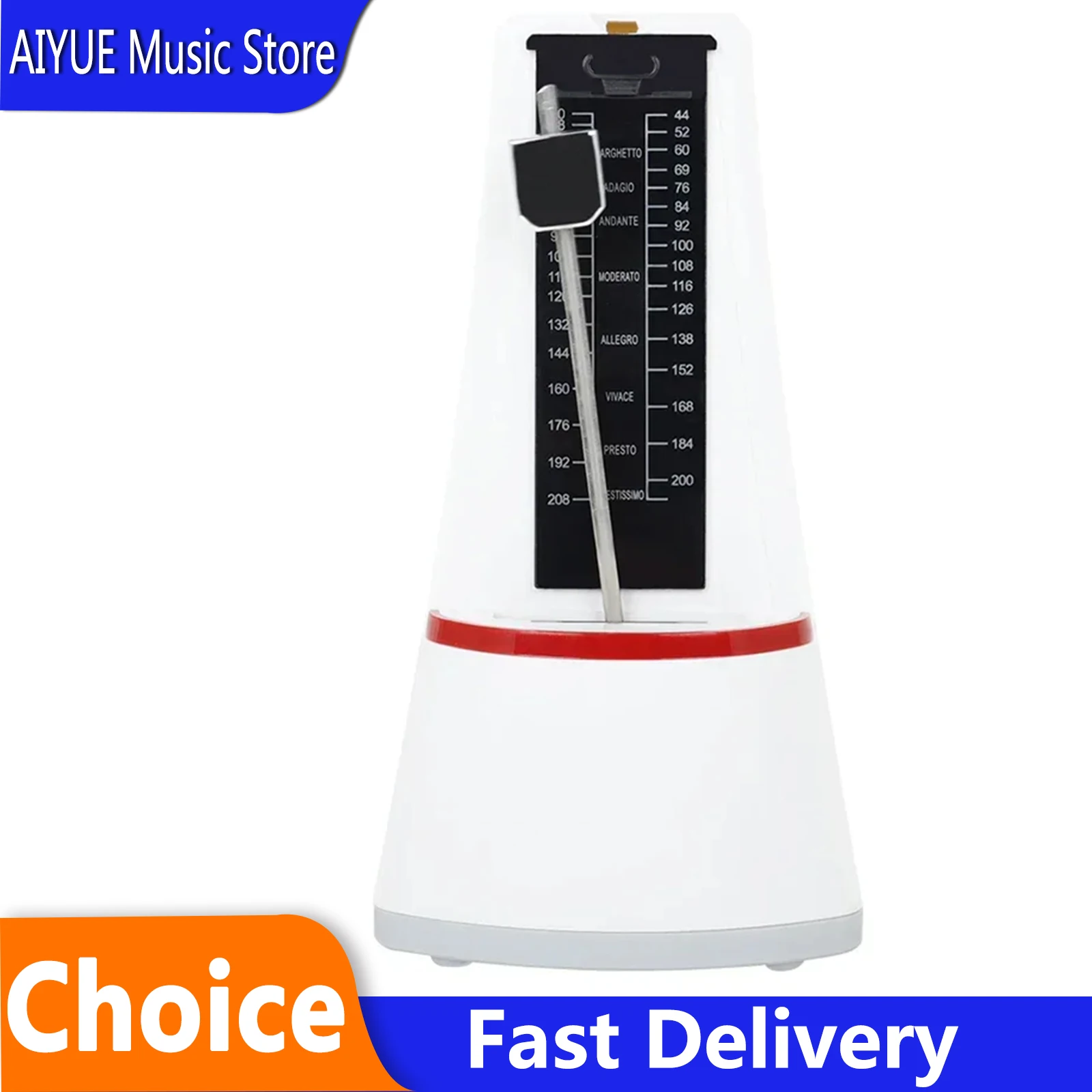 

Classic White Mechanical Metronome Universal Rhythm Pendulum Musical Instrument Practice Tools For Guitar Bass Violin Ukulele