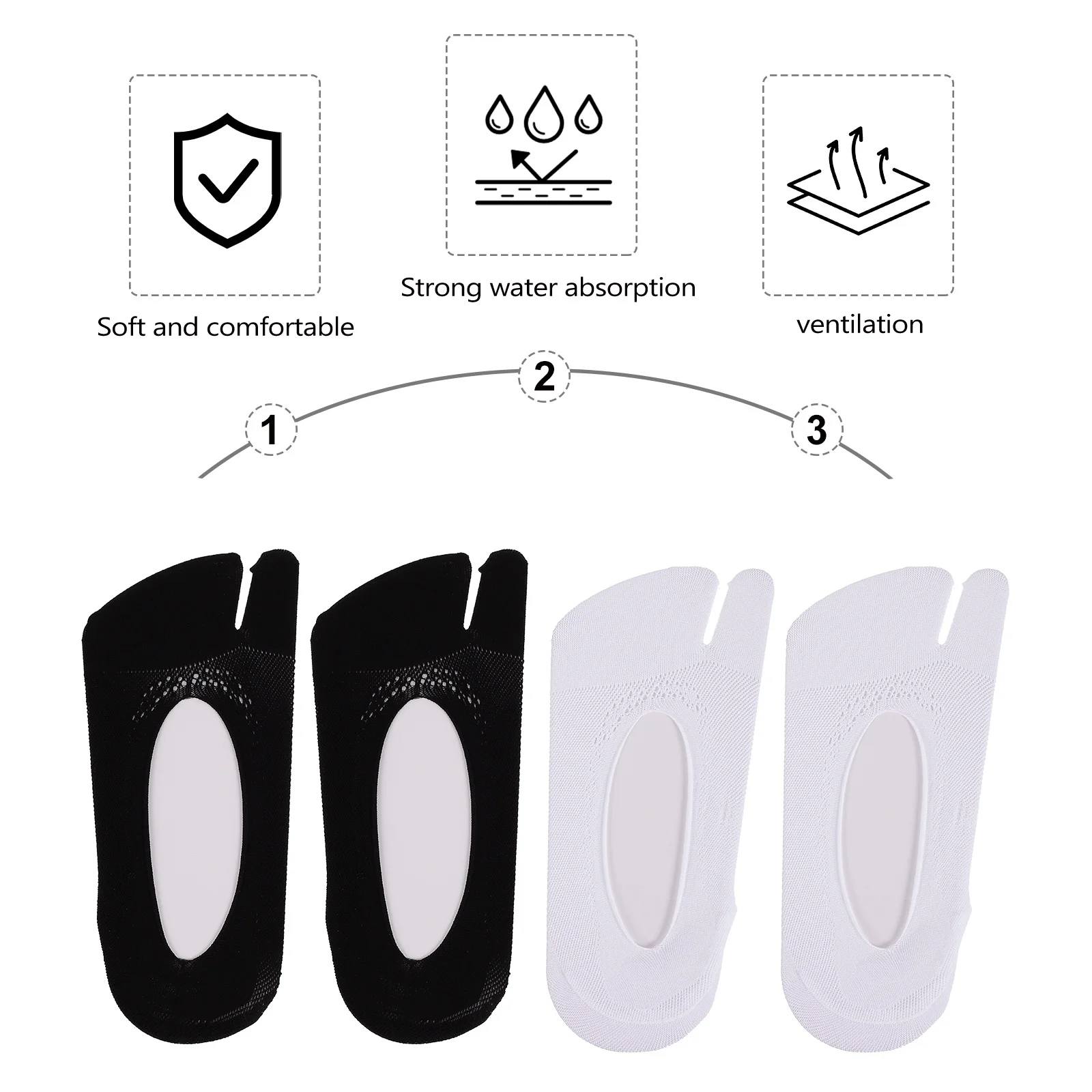 

2Pairs Women Silk Stockings Short Split Toe Sock for Warm Keeping Breathable Cozy Home Use Lightweight Comfortable Unisex Floor