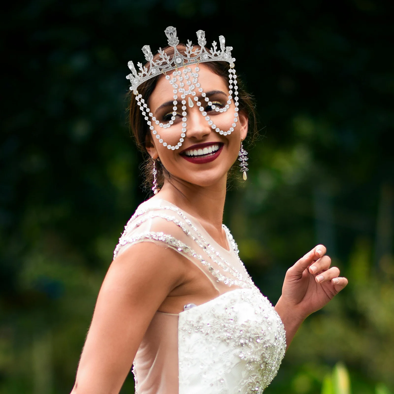 

1Pcs Dark Lolita Crown Rhinestone Wedding Bridal Elegant Hairband Party Headband Bride Headdress Women Hair Decor