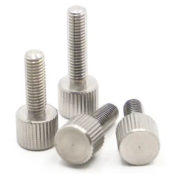 M2 M2.5 M3 M4 M5 M6 304 Stainless Steel Thumb Screws Plain Type Metric Knurled Head Manual Adjustment Screw Bolt