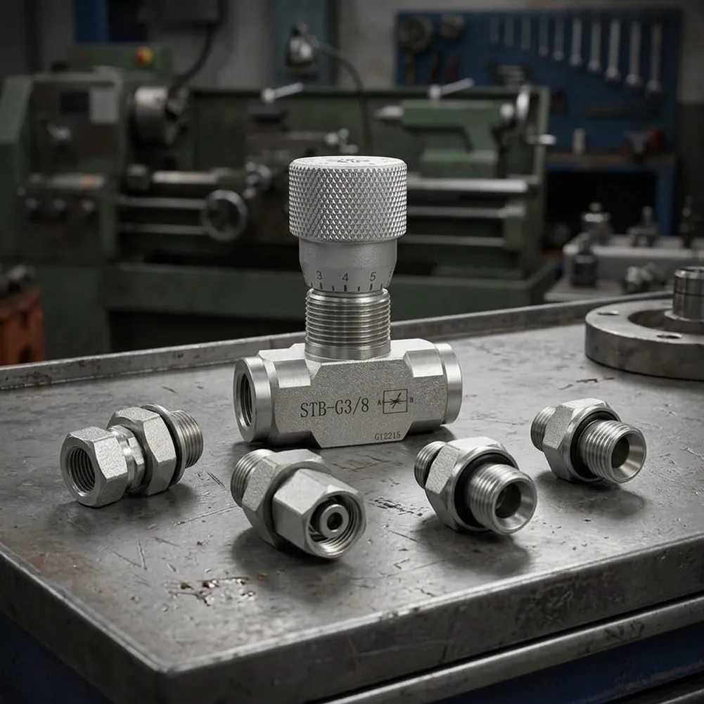 Compact Throttle Design Hydraulic Flow Control Valve STB-G3 8 Long-lasting Hydraulic Solutions Flow Adjustment