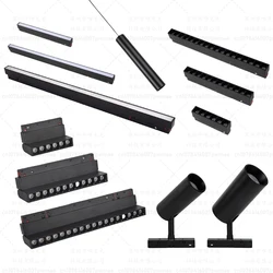 Flagship Magnetic LED Track Lighting System Livingroom Ceiling without Main Lighting Recessed 48V Rail LED Spotlight Floodlight
