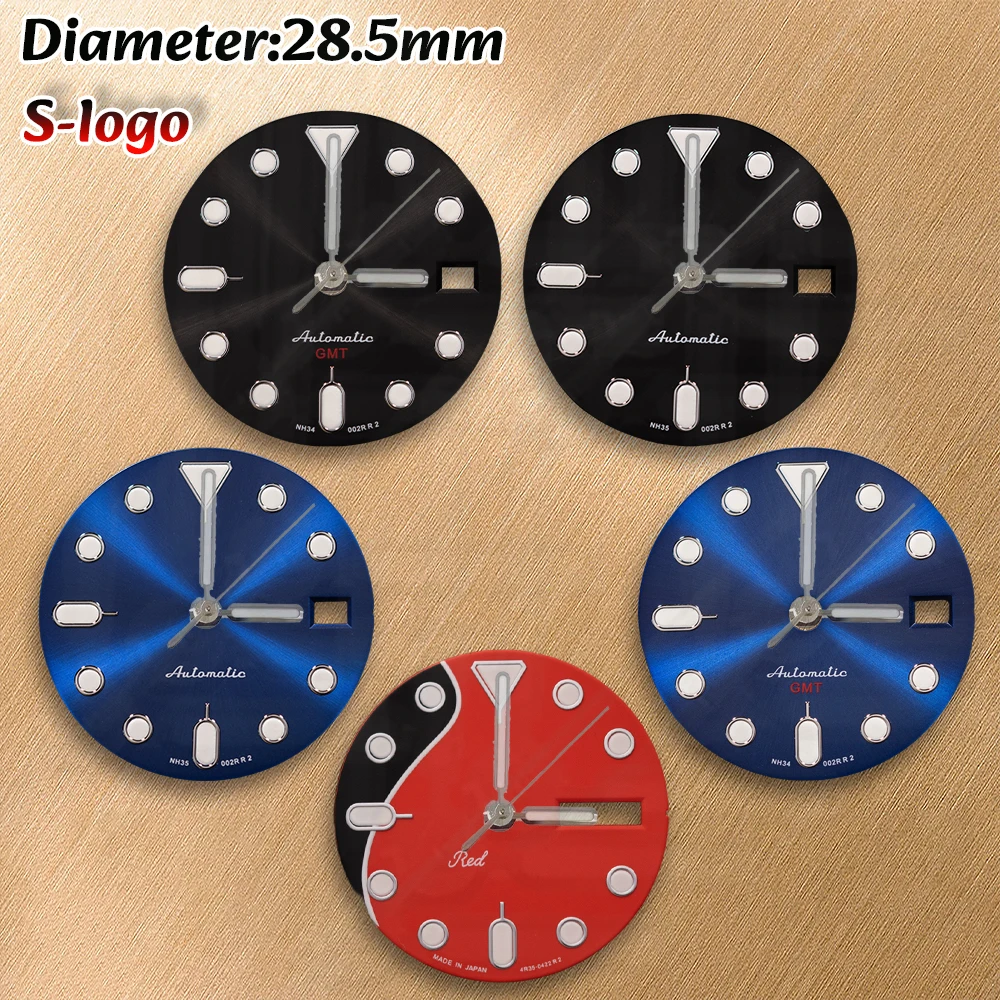 NH34/NH36/4R36 Movements SS Logo 28.5mm SKX007 Dial Green Luminous Watches for men Watch Modification Accessories