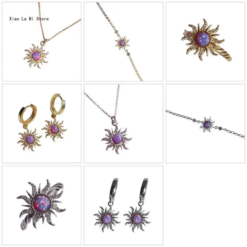 Elegant Star Geometric Pendant Necklace/EarringsRings/Brcelet for Women Wedding XXFD