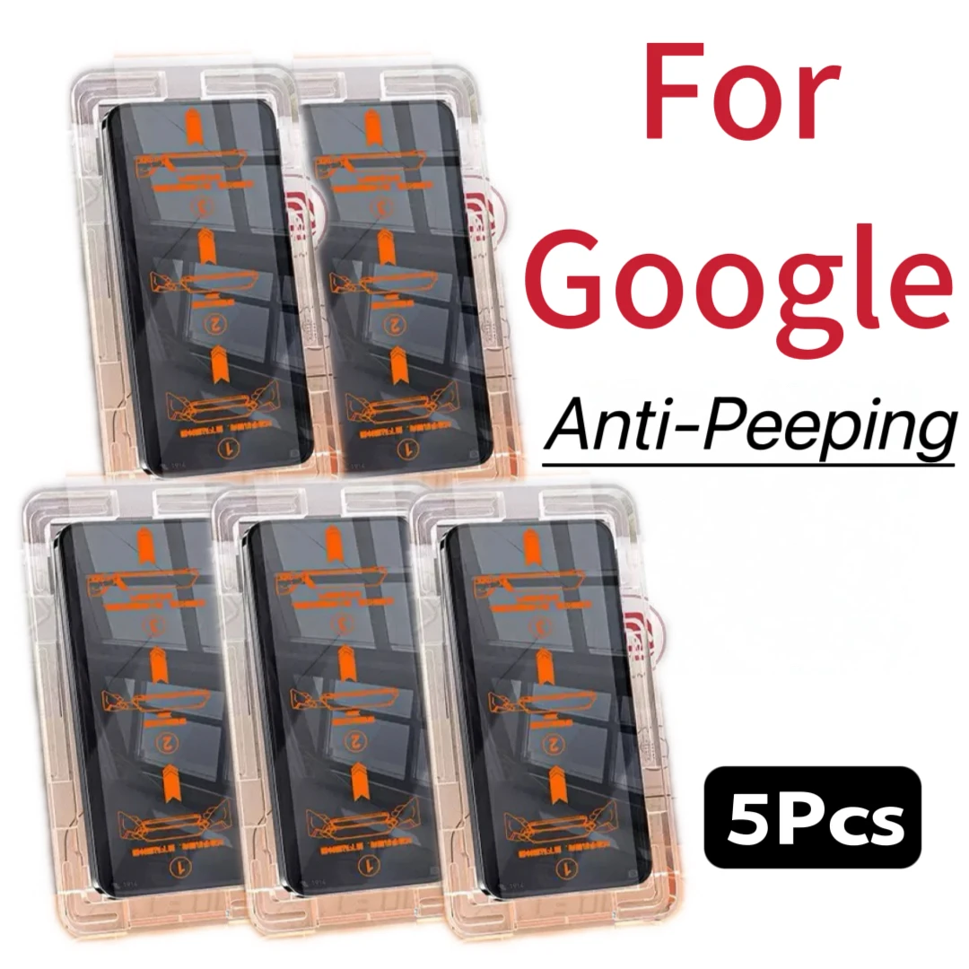 

For Google Pixel's 5pcs 10 9 9a Pro XL 8A 8 7 7a Anti-Voyeur Screen Protector
