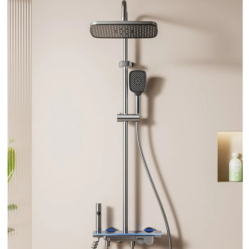 

Smart Shower Suite Complete Set Digital Display Bathroom Shower System Hotel Hidden Install Luxury Water Flow Valve Shower Head