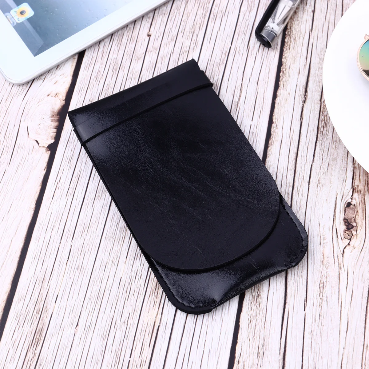 

1pc Vintage Style Multi Pen Storage Pen Protective Sleeve Pouch For Home Office School Gift Use Standard Pens Black