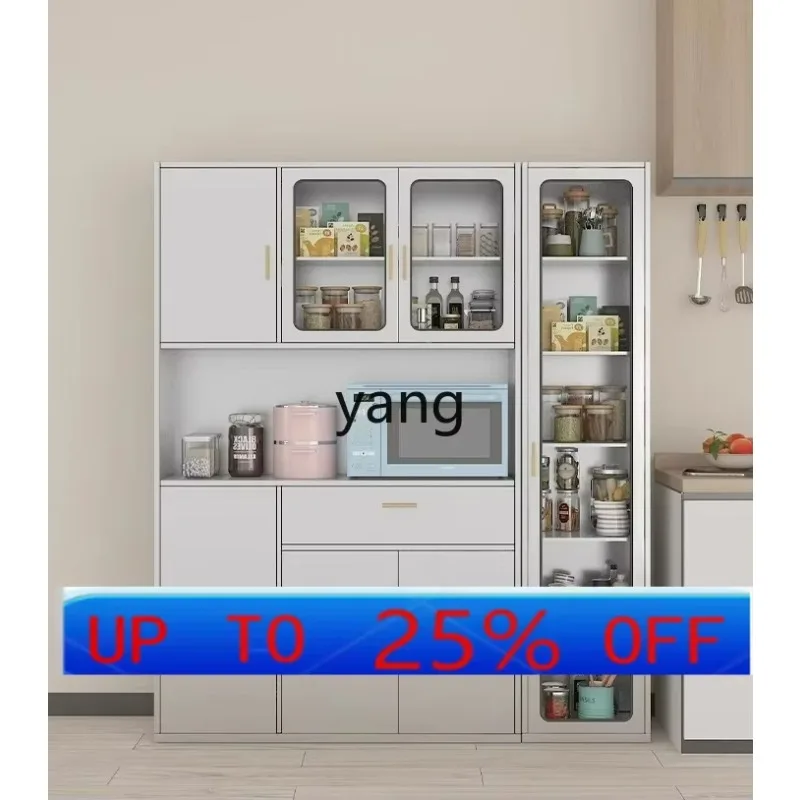 LH  Stainless Steel Kitchen Sideboard Multifunctional Storage Cabinet for Pots and Microwave Oven