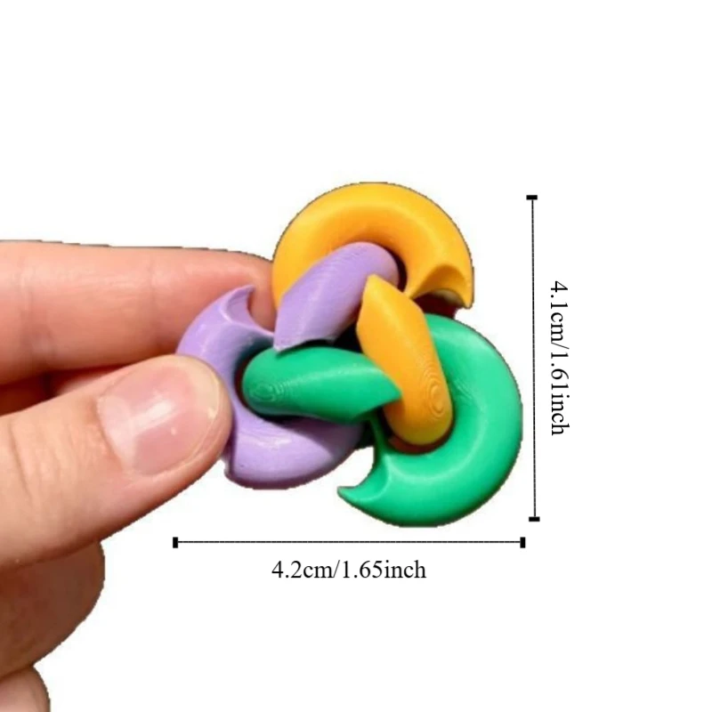 Cubo pieghevole infinito rilassante, leggero, rotante, cubo pieghevole illimitato, rotazione sensoriale 3D, giocattoli agitati