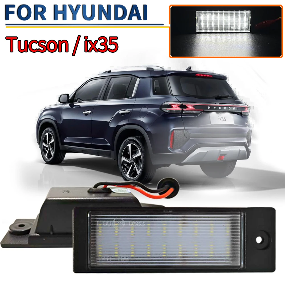 

2Pcs Canbus No Error LED Number Plate Lamp License Plate Light White 12V For Hyundai IX35 Tucson 2015 2016 2017 2018 Car Styling