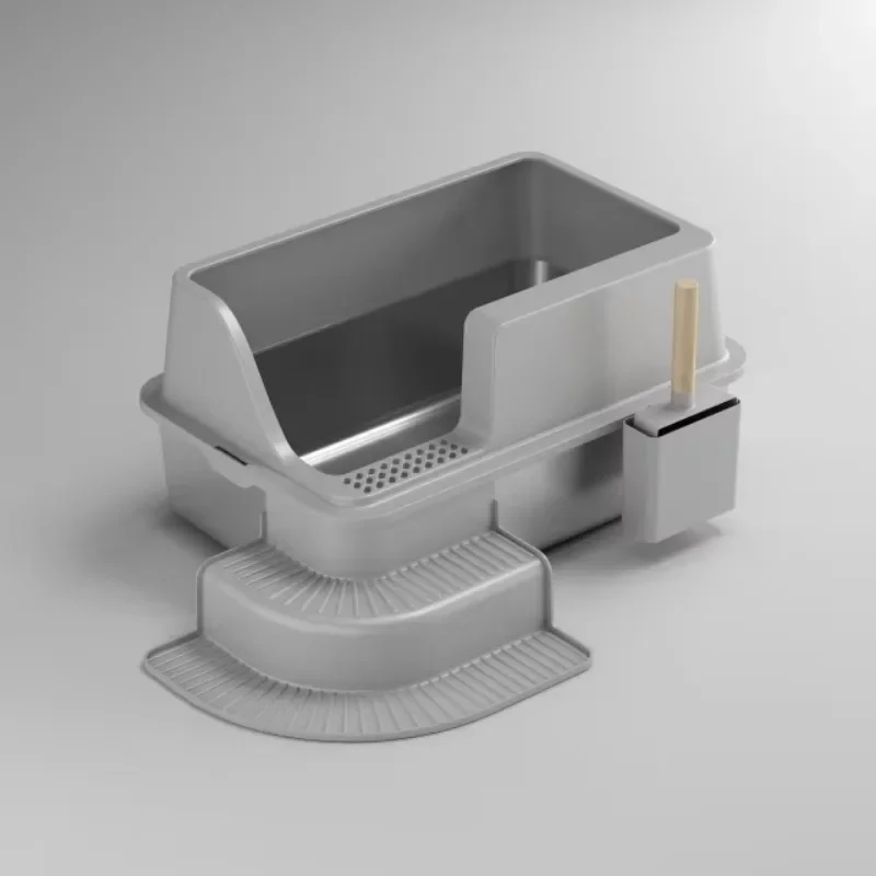 大型ステンレス製ペット衛生,大型猫用コントロールボックス,トイレ,ハイサイド,XL