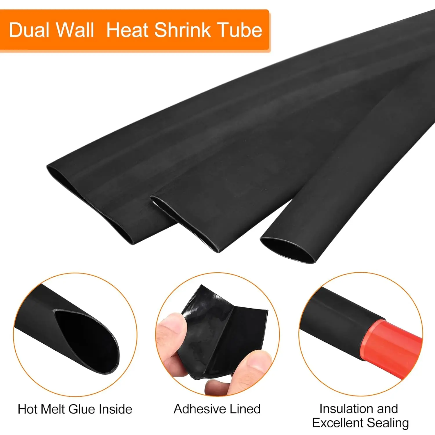 Gaine Thermorétractable PVC Sourcing Map - 100mm Gaine Thermorétractable PVC Sourcing Map - 100mm