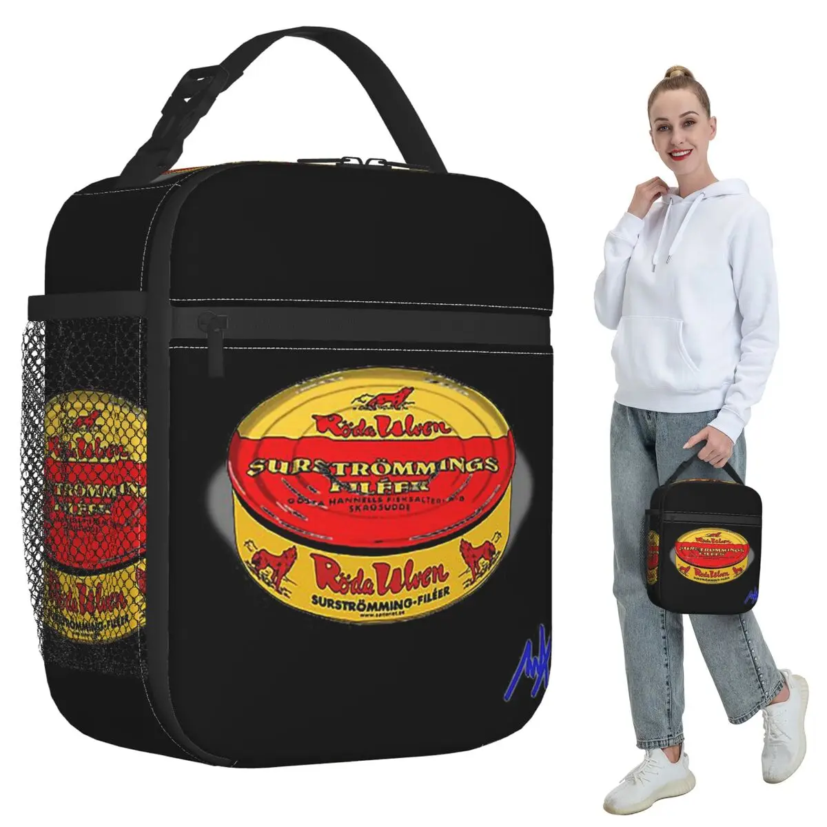 

Термосумка Surstromming для женщин, изолированная, для офиса, портативный контейнер для еды, термоконтейнер для обедов