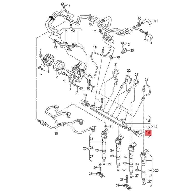 

0281002858 Fuel Common Rail Pressure Regulator Valve Sensor For A3 A4 A6 Q5 VW Golf Jetta MK3 Passat 057 130 764H Parts