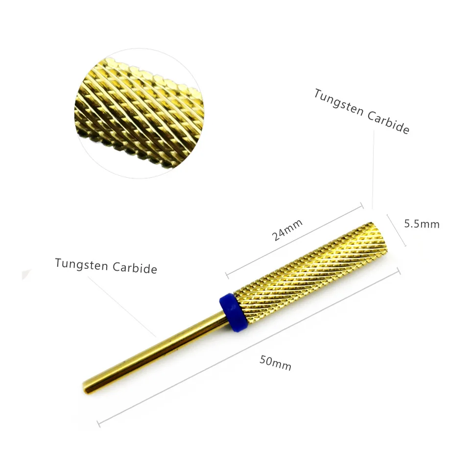 HYTOOS-Forets à ongles super longs en carbure de 24mm, 3/32 mèches électriques, accessoires de manucure, fournisseur d'outils