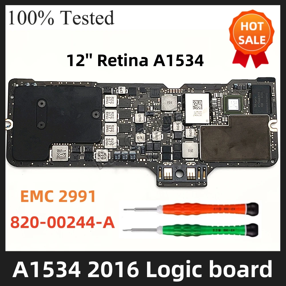 A1534 Motherboard 1.1GHz 1.2GHz 256/512GB 2016 820-00244-A for MacBook Retina 12