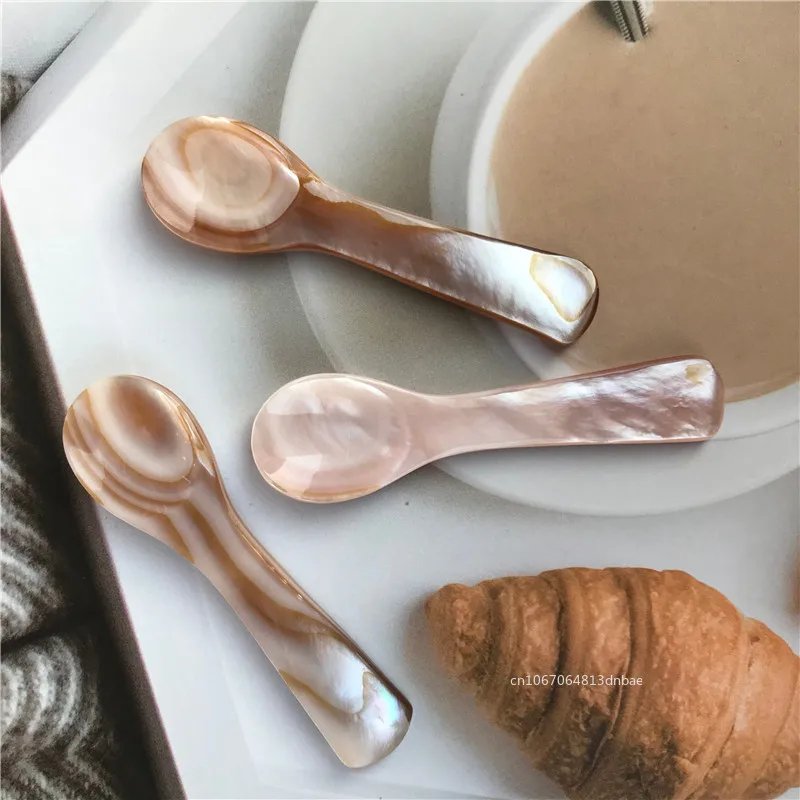 

2/1 шт., ложка для льда из натуральной ракушки, крем, кофе, икра, ложка из перламутра, ракушки, ложки для перемешивания, чайная ложка, поделки, десерт