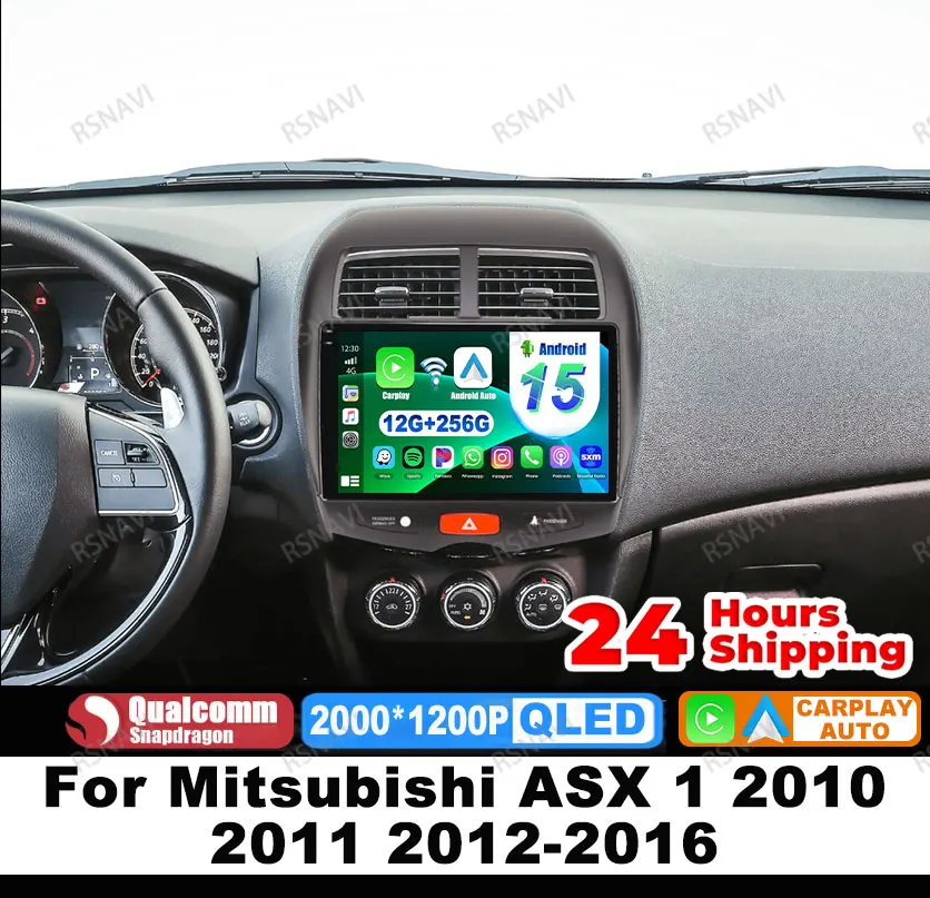 

Автомобильное радио Android 15 для Mitsubishi ASX 1 2010 2011 2012-2016, беспроводной Carplay Auto BT DVD GPS 4G LTE 5G WIFI, мультимедийная стереосистема