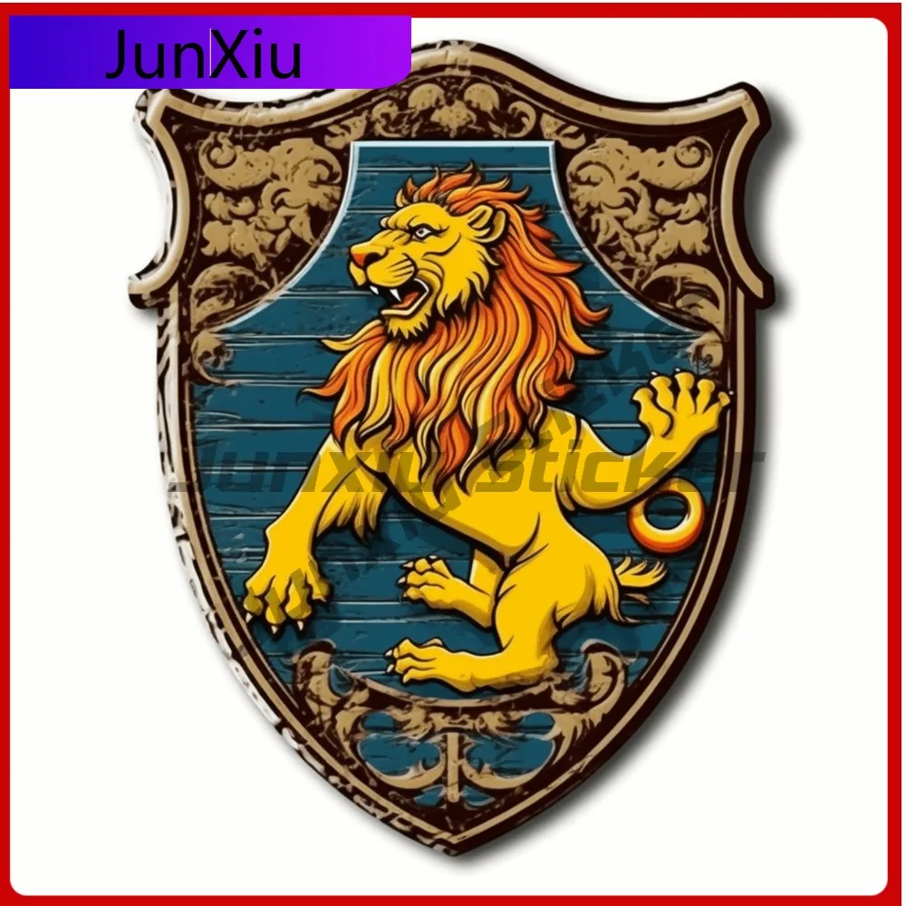 

Roaring Lion Crest Sticker Decal for Truck Cool Waterproof Vinyl Decoration Car Laptop Window Bumper