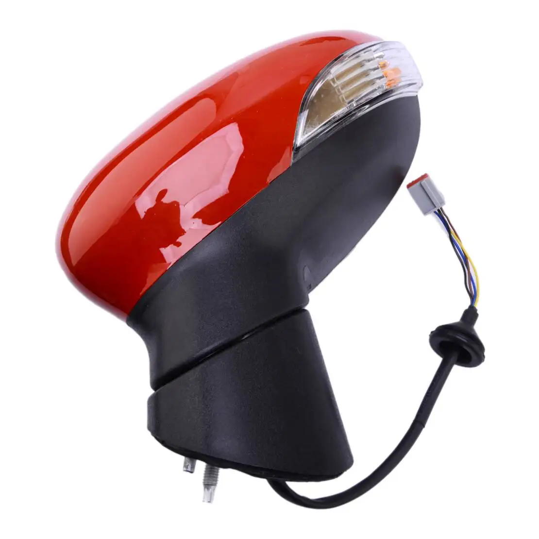 

Car Front Left Side Wing Door Rearview Mirror Assembly 5 Wires Red Fit for Ford Fiesta MK7 2013 2014 2015 2016 2017