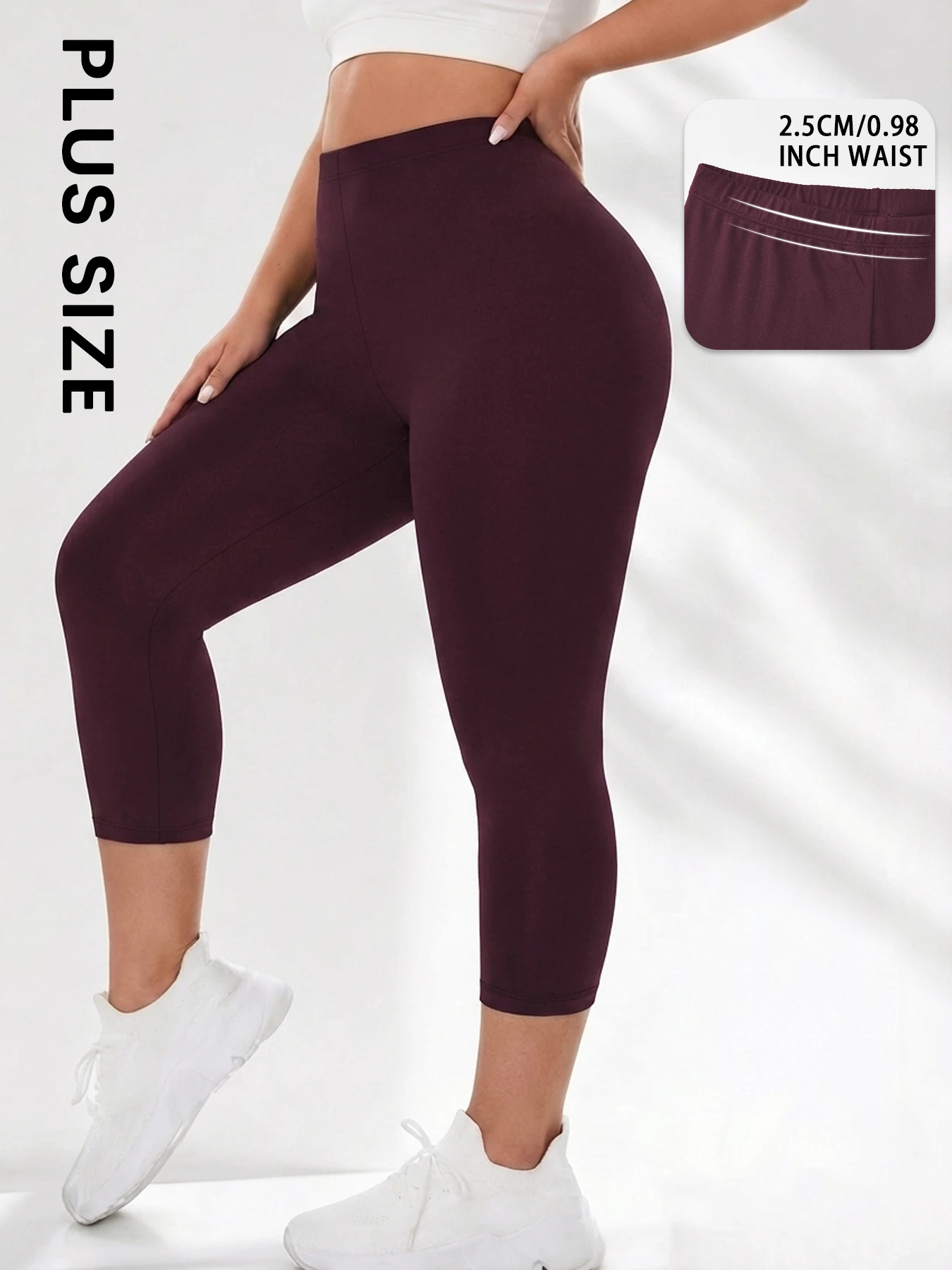 

Женские спортивные леггинсы-капри больших размеров, не просвечивающие, супермягкие, для тренировок, бега и йоги