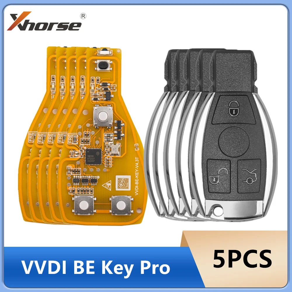 Xhorse VVDI BE Key Pro Versione Gialla Senza Punti con Guscio Chiave Intelligente a 3 Pulsanti per Mercedes Benz