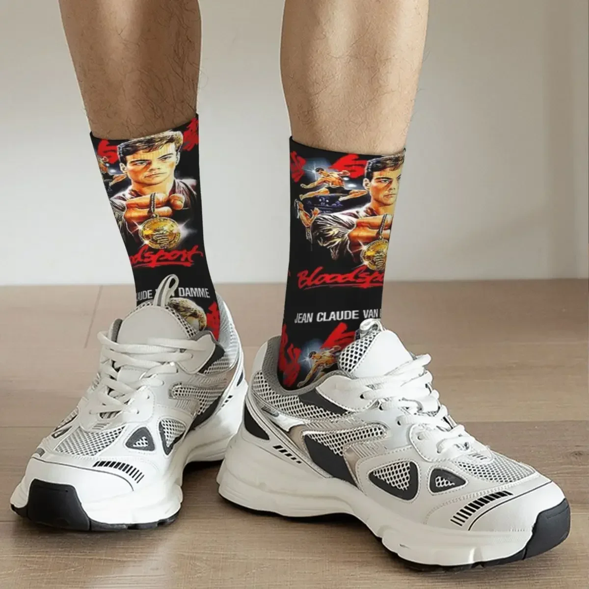 Bloodsport-calcetines largos de Jean Claude Van Damme Frank Dux Harajuku, medias suaves para todas las estaciones, accesorios para regalos Unisex