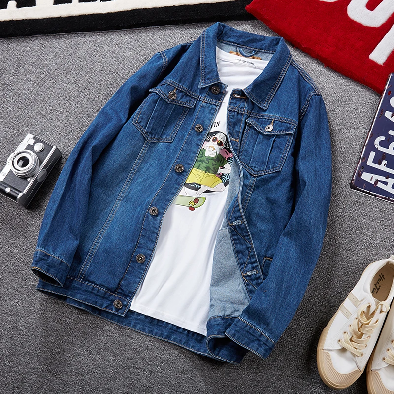 فضفاضة تناسب الرجال حجم كبير الدنيم Jaet الضوء الأزرق المتضخم العصرية الدهون الناس Faion الحضرية الربيع رقيقة القطن طويل Sve