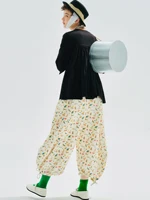 imakokoni 2025 Autumn Cute pure cotton washed cropped pants loose wide-leg with elastic waist255135 - Image 4