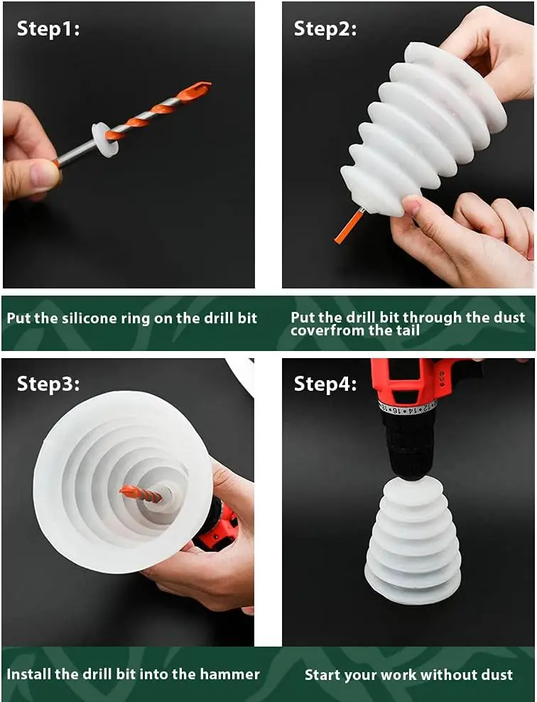 Electric Drill Dust Cover Silicone Cover Household Dust Collection Special Cover Dust Removal Tools Electric Tool Accessories