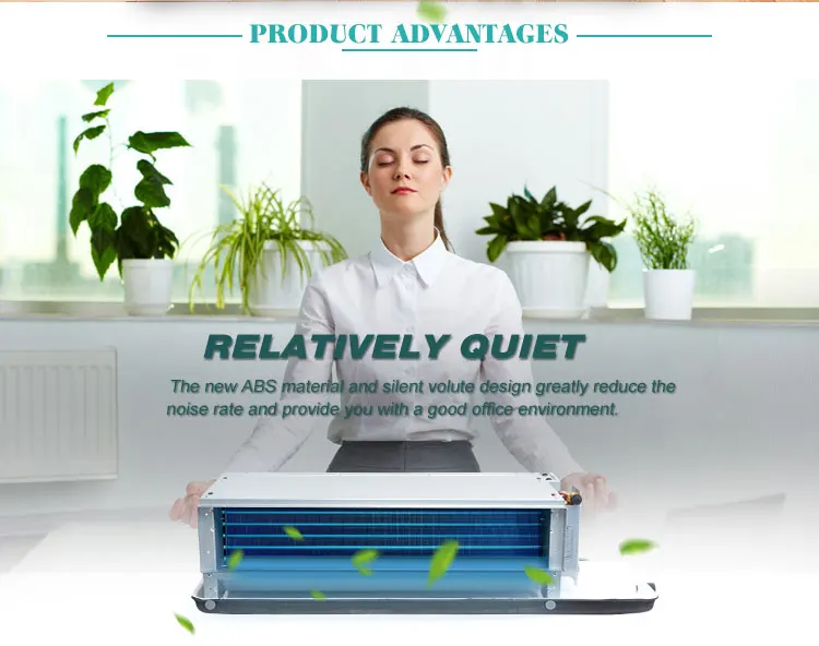 Factory Direct 2026 High-quality cellular concealed air quality air conditioning chilled water fan coil unit for heating